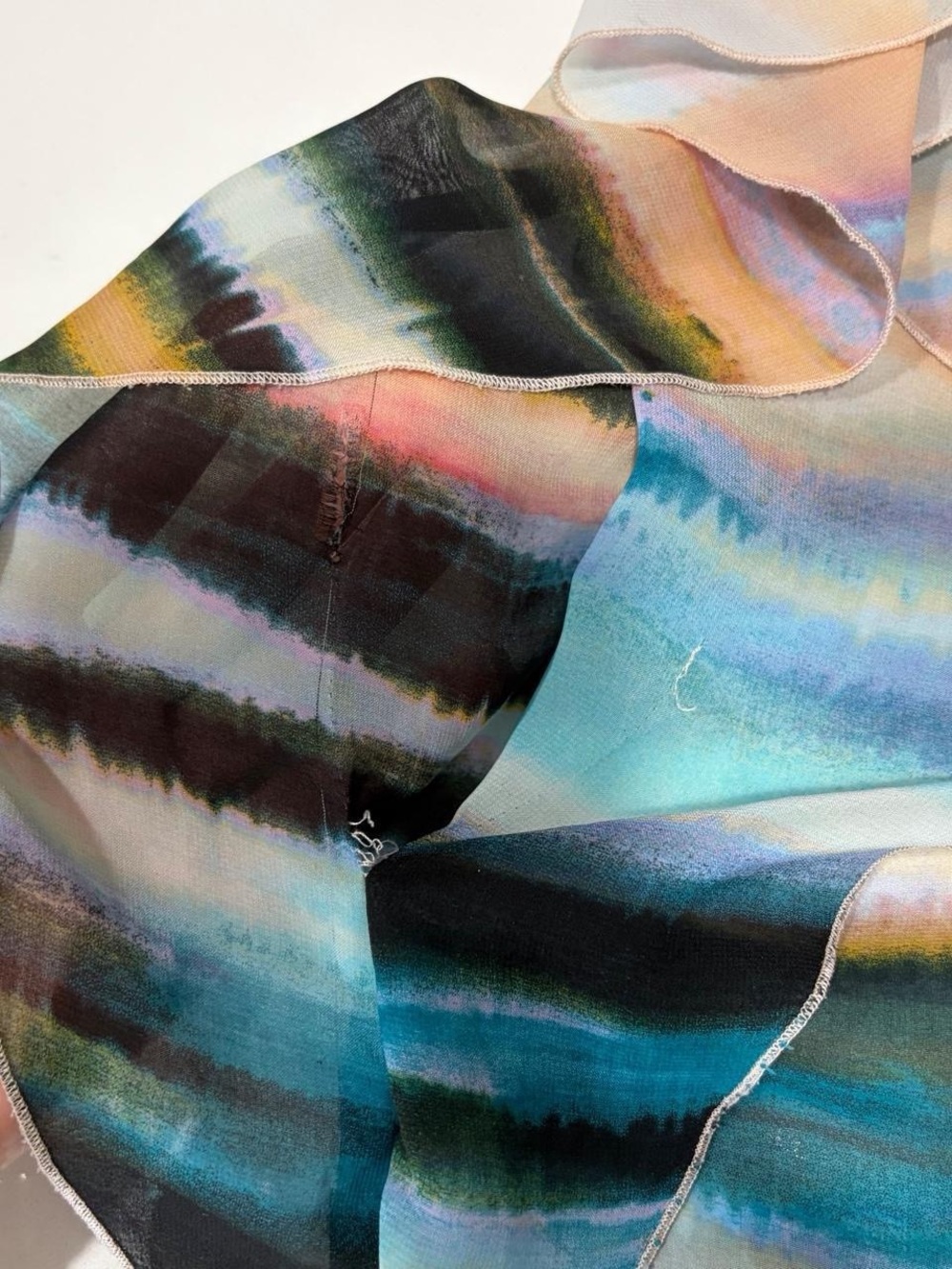 Sanctuary Multicolor Watercolor Stripe Tie-Front Tunic - Picture 9 of 9